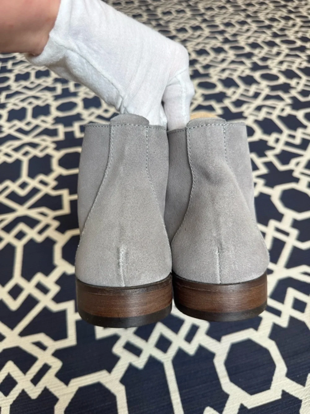 Bruschi Gray Suede Chukka Boots Italian Handmade Mens Sz 44 US 11